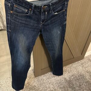 Express Stella Ankle Skinny Jeans - Dark Blue